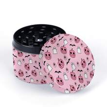 Premium Zinc Alloy Grinder - 50mm UV Printed Girly Cute Halloween Pattern, Efficient Spice Grinder, Vanilla Crusher, Suitable For Daily Use, Exquisite Gift For Men And Women, Christmas Gift Choice, Best Gift Option - View 5