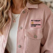 1pc/2pcs/3pcs/4pcs Pet Therapy Cat Mom Embroidered Iron On Patch, Funny Credit Card Style Sew‑On Applique For Jackets Backpacks Hats, Cat Lover Gift - Multicolor - View 3