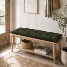 "Modern Bench Cushion – Sleek, Comfortable & Durable Cushion For Entryway Benches And Living Room Floors & Seats - Dark Green - View 9