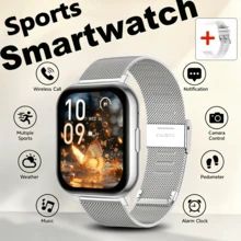 Jam Tangan Pintar Layar Besar HD 1,83 Inci Baru untuk Pria dan Wanita, Panggilan Nirkabel, Berbagai Mode Olahraga, Kontrol Foto/Musik Bawaan, Stopwatch, Kalender, Pelacak Aktivitas Kebugaran Pedometer, Kompatibel dengan iOS dan Android - View 13