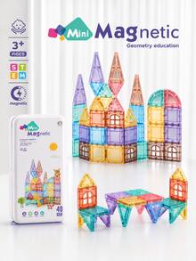 Magnetic Building Blocks 40/51/70pcs Set Magnetic Construction Blocks Set Magnetic Game Board STEM Education Building Stacking Game Montessori Learning Toys For Kids Boys Girls Gift Helps Develop Children's Hands-On Skills, Creative Learning Puzzle Gift - Multicolor - View 9