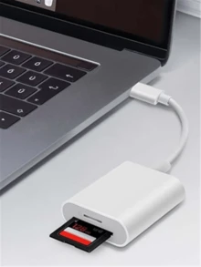BIYETIMI Adaptor Pembaca Kartu SD USB C, Adaptor Pembaca Kartu Micro SD TF Tipe C, Adaptor Pembaca Kartu Memori Kamera 3-in-1 USB C ke USB - View 3