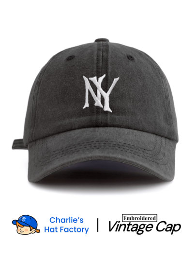 Casual Structured Baseball Cap, NY Embroidered Pattern, Washed Khaki Vintage Dad Hat, Unisex, Y2K Street Style Sun Hat, Suitable For Summer Travel
