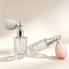 Refillable Glass Empty Perfume Spray Bottle, Suitable For Travel, Leak Proof Cosmetic Storage Containers, Multi Color Gold Silver Pink Air Bulb Design, Easy To Refill Empty Perfume Bottle, Very Suitable For Daily Birthday Anniversary Celebrations - Multicolor - View 6