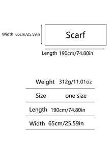 1pc Solid Color Faux Leather Label Tasseled Thick Scarf 65*190cm, Polyester Wool Blend, Fall Winter Shawl For Travel Party Outing, Wear As Scarf Shawl - Multicolor - View 11