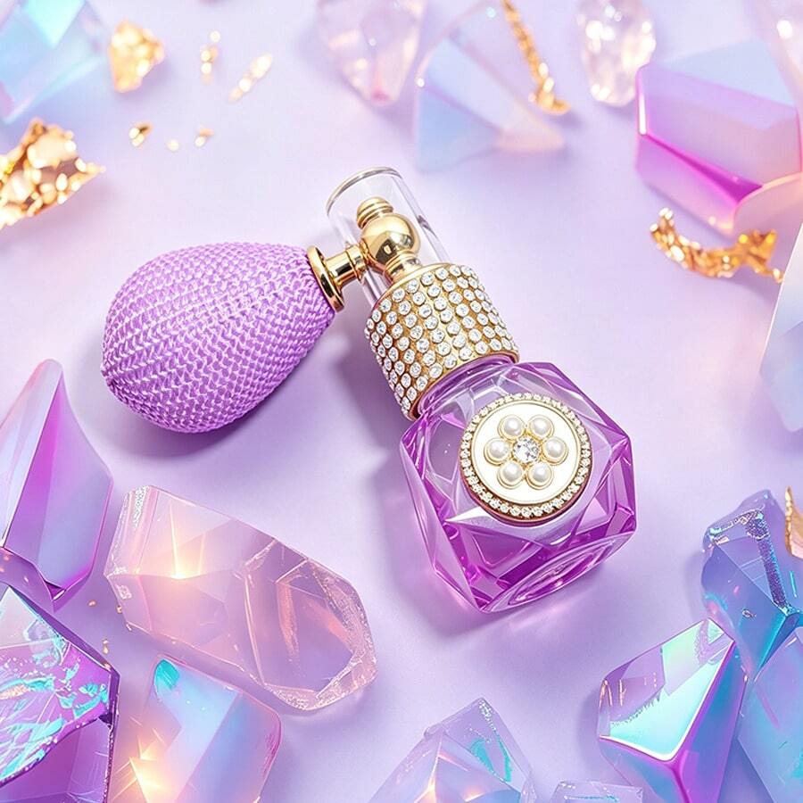 1pc Portable Perfume Refillable Bottle, Suitable For Glitter And Perfume Dispensing, Outdoor Work, Travel, Fitness, Portable Dispensing Tool, Essence Press Bottle Cosmetic Sample Dispensing Bottle, - Multicolor - View 1