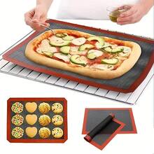 2/4PCS Heat Resistant Silicone Baking Mat, Breathable Mesh Non-Stick Oven Liner, Reusable Baking Sheet Pad, Macaron Cookie Pizza Bread Baking Mat, Home Baking Tool, Heat Resistant Easy Clean, Even Heating Ventilation, Fits Oven Tray, DIY Cookie Pastry Cake Making, Kitchen Baking Dedicated Silicone Mat, Replace Parchment Paper, Material, Essential Baking Accessory For Baking Enthusiasts - Multicolor - View 10