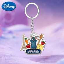 Disney 1pc Ratatouille Cartoon Acrylic Keychain, Cute Chef Remy Mouse Keyring, Eiffel Tower Cheese Vegetable Pattern Bag Charm, Backpack Handbag Wallet Pendant, Car Key Decoration, Anime Fan Collectible, Halloween Christmas Holiday Gift, Friend Birthday Gift - Multicolor - View 4