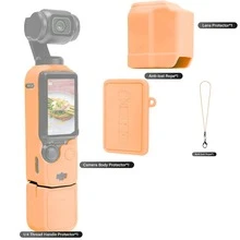 Yoobao 5/7件組適用於 Osmo Pocket 3 相機保護殼，軟矽膠手柄套含螢幕保護貼與麥克風，輕量防刮，適合旅行、Vlog、日常拍攝 - 粉色/黑色/綠色/藍色/黃色/紫色/橘色（僅含相機保護殼配件） - 查看 19