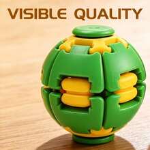somoving Colorful 3D Printed Deformable Spherical Push-Pull Rotating Toy Set, Dual Play Modes: Press And Rotate, Fun Desktop Toy, Random Color And Style, Funny Prank - Multicolor - View 8