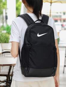 Nike Unisex Backpack BRSLA M BKPK - 9.5 (24L) Daily Commute Bag Sports Bag Student Casual Backpack Storage Bag DH7709-010 - Black/(White) - View 3