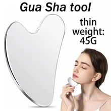 Stainless Steel Gua Sha Board Facial Massage Tool, Portable Muscle Relaxation Massage Board, Facial And Body De-Puffing Gua Sha Beauty Tool, Suitable For Face, Body, Eyes, Neck Massage And Facial Care - View 10