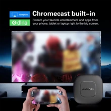 Set-Top Box Jaringan Baru T1 Chip RK3518 Android 14.0 2.4G&5G Dual-Band WIFI6 RAM 2G Penyimpanan 16G Bluetooth 5.4 Kontrol Jarak Jauh Suara Bluetooth Pemutar Media 4K Set-Top Box TV - Hitam - View 7