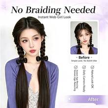 Phụ kiện tóc đuôi ngựa nối tóc tết dạng scrunchie hình bướm buộc tóc đôi, phong cách INS nhẹ nhàng tinh nghịch, tạo độ phồng cho tóc - màu đen - Xem 8