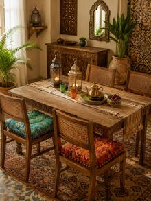 Bohemian-Moroccan-Style Thickened Square Floor Cushion For Sofas – Soft, Comfortable And Versatile Seat Cushion Suitable For Sofas, Bay Windows, Tatami Mats And Living Room Decor (Seat Cushion) - Multicolor - View 6