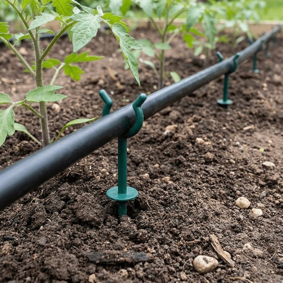 10PCS Plastic Garden Hose Holder Multipurpose Stable Plant Protection Holder Decorative Spike Hose Guide Plant Irrigation - A - View 1
