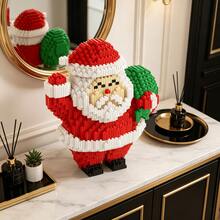 This 1819-Piece Building Block Set Creates A Cute And Adorable Halloween Santa Claus, Making It A Perfect Gift And An Excellent Choice For Couples And Parents. The Assembly Difficulty Is Relatively High. It's A Perfect Gift For Christmas, Halloween, And The Back-To-School Season. - Multicolor - View 6