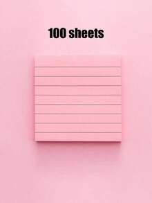 6pcs/3pcs/1pc Kertas Tempel Bergaris, Bantalan Memo Bergaris Perekat Warna Morandi, Bantalan Catatan Bergaris Persegi, Cocok Untuk Memo, Perencana, Kantor, Sekolah, Alat Tulis Belajar di Rumah - A - View 10