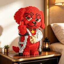 This 3319-Piece Building Block Assembly Of A Flame Dog Is Adorable And Cute, Making It A Perfect Gift And An Excellent Choice For Couples And Parents. The Assembly Difficulty Is Relatively High. It's A Perfect Gift For Christmas, Halloween, And The Back-To-School Season. - Multicolor - View 1