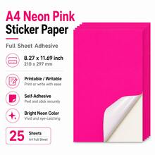 Giấy decal in được tự dính định lượng nặng màu sắc nhiều màu, giấy bìa decal A4 250GSM - A4 - Xem 4
