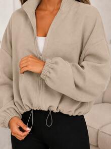 Women Sports Jackets - Khaki - View 5