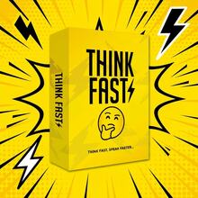 لعبة بطاقات الحفلات Think Fast سريعة التفكير، 55 قطعة لعبة تحدي الفئات سريعة الوتيرة للبالغين، لعبة تفاعلية ممتعة لتجمعات الهالوين والكريسماس والعطلات، ليلة ألعاب عائلية، هدية ترفيهية مثالية ل- 2+ لاعبين - متعدد الألوان - مشاهدة 1