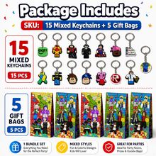 Roblox 10/20pcs Cartoon Game Theme Tote Bags, Party Gift Bags, Keychain, Backpack Decor, Party Supplies Set, Joyful Celebration Decoration, Holiday Decoration For Birthday Party, Family Gathering, Game Carnival - ROBLO 99 Gift Bag Keychain - View 6
