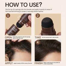 GZE Hairline Filler Stick, Hair Shadow Sponge Pen, For Covering Gray Hair Roots, Enhancing Hair Volume And Concealing Sparse Hair, Strong Coverage, Perfect Fit To Hair Roots, Creating Flawless Hairline - Black - View 5