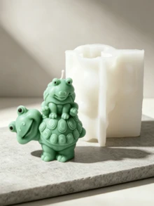 Turtle On Turtle Silicone Candle Mold Cartoon Turtle Animal Aroma Candle Mold Stacked Animal Wax Mold For DIY Soap Resin Plaster, Kids Home Decor Gift - Turtle - View 9