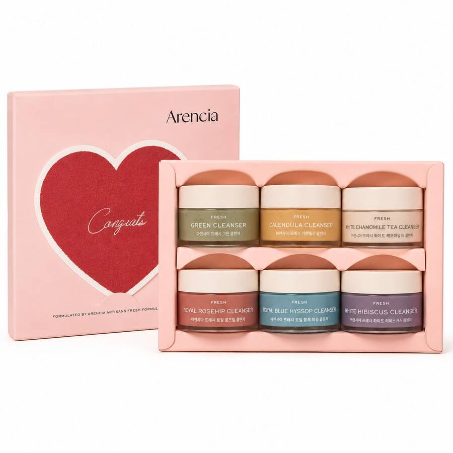 Arencia Fresh Cleanser 6 Piece Mini Set 15g Each Korean Skincare Gift Set - Deep Cleansing - View 1