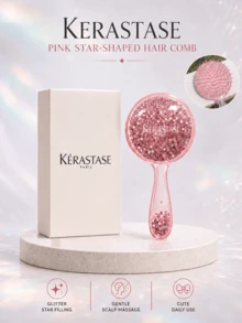Kérastase 卡詩粉色星星梳，單支15×7.5cm，,星星流沙梳、順滑解結不傷髮、蓬鬆造型亮澤髮絲、所有髮質適用 - 粉色 - 查看 2