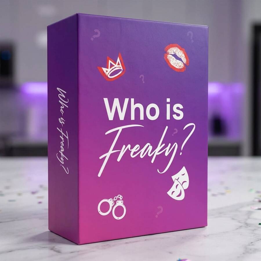 Who Is Freaky? Adult Party Voting Card Game, Spicy Group Tabletop Game For Christmas & Halloween Night, 55‑Card Fun Game For 2+ Players, Perfect Entertainment For Adult Holiday Gathering & Friend Parties - View 1