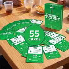 Christian Charades Bible Themed Charade Card Game, Perfect Christmas Halloween Holiday Gift For Family & Friends, Interactive Group Table Game For Church Events, Great Choice For Home Holiday Game Night Parties - View 7