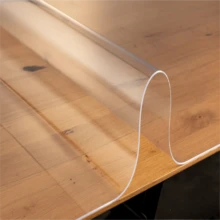 PVC 0.25mm Thick Transparent Tablecloth, Transparent Tablecloth Table Mat Protective Film, Scratch-Resistant And Heat-Resistant Tablecloth, Table Surface Protective Film, Tabletop Protector, Suitable For Home, Hotel, Dining Tablecloth, Coffee Table - White - View 7