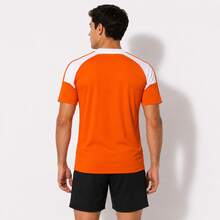 Playera Deportiva Adidas Hombre Naranja Cuello V Para Entrenamiento - Naranja - Ver 5