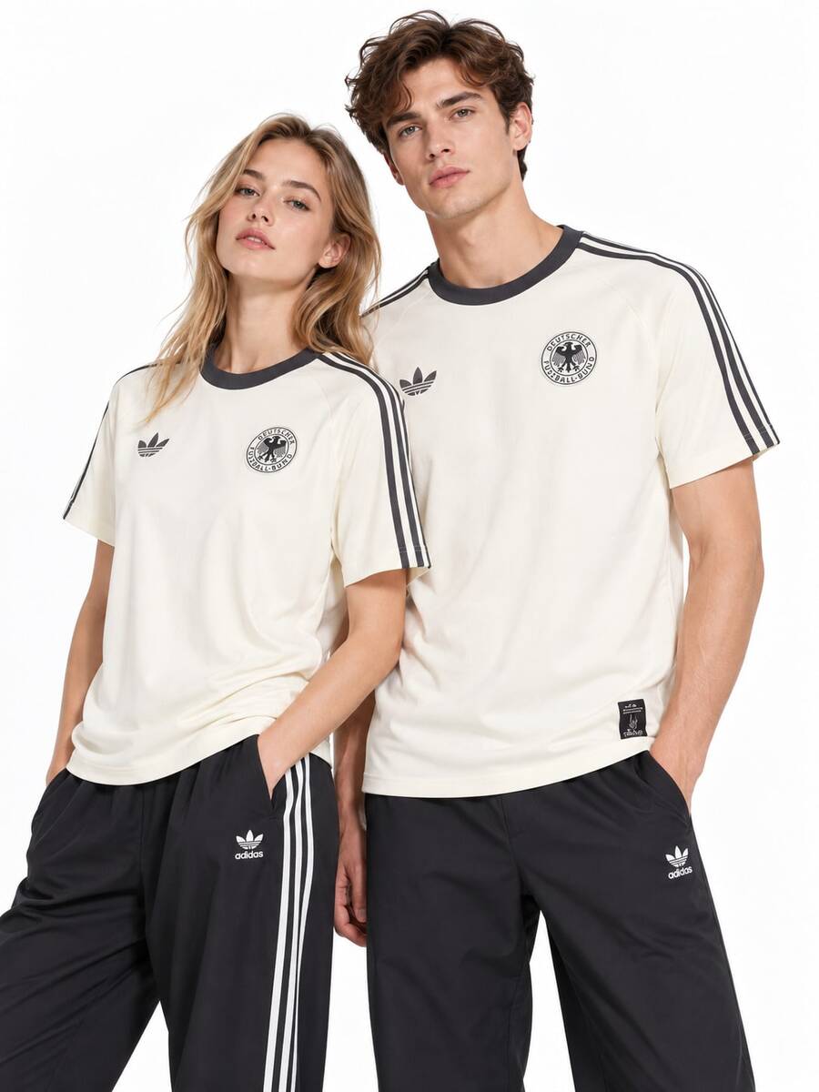 Adidas Jersey Piala Dunia Pria Seri Tim Nasional Sepak Bola Jerman, Kaos Lengan Pendek Terbaru - Putih - View 1