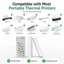 Thermal Printer Paper 8.5 X 11 Inch A4 Letter Size, Quick-Dry Fan-Folded Thermal Paper, Advanced Thermal Printing, Compatible With Gloryang&JADENS PD-A4 Portable Printer - A4 - View 8