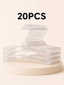 20/10/1pc Clear 3-Tier Multi-Functional Clothes & Pants Hangers, Space-Saving Closet Organizer With Side Hooks For Trousers, Jeans, Skirts, Scarves, Towels, Socks & Lingerie, Wardrobe Storage Rack For Home & Dorm - Transparent - View 12