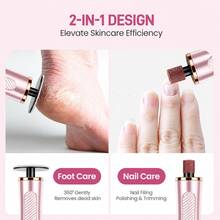 Personal Care Electronics 2-In-1 Electric Foot & Hand Remover, Rechargeable Foot Grinder With 10 Replacement Sanding Discs, Portable Electric Foot File For Toenail & Foot Care, Home & Salon Use - Multicolor - View 2