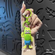 1pc Cartoon Character Figure Keychain, Cute 3D Silicone Bag Charm Pendant, Metal Key Ring Ornament, Funny Decor Accessory Gift For Teens Adults - Multicolor - View 15