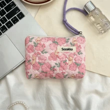 Floral Coin Purse, Portable Travel Lipstick Bag, Cosmetic Storage Bag Card Holder, Sweet Strawberry Clutch Bag - Multicolor - View 27