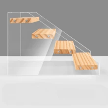 Doll Blind Box Display Case Trapezoid Figure Display Stand Acrylic Blind Box Storage Rack - White - View 2