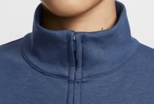 Nike FW25 24.7 Sangat Lembut Cepat Kering Longgar Potongan Setengah Ritsleting Sweatshirt Lengan Panjang Wanita Biru Tengah Malam - Dark Blue - View 3