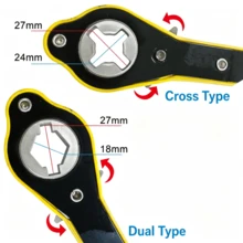DEWALT Tay quay nâng ô tô đa năng, cờ lê bánh cóc tiết kiệm sức, dụng cụ cầm tay cho kích nâng kiểu kéo, phụ kiện dự phòng ô tô cho xe sedan thay lốp khẩn cấp - Kiểu chữ thập - Xem 3