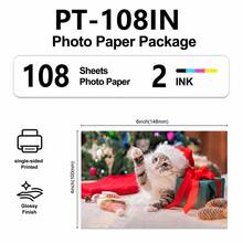 خراطيش الحبر و 108 ورقة صور 4x6 متوافقة مع SELPHY CP1500 و CP1300 و CP1200 و CP910 و CP900 – ورق تسامي لامع - 108 طبعة - مشاهدة 4