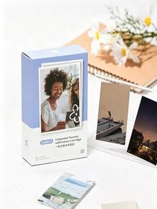 HPRT CP2100 Portable Photo Printer Paper - 3-Inch Photos, Integrated Ribbon Cartridge, Easy To Replace - View 4