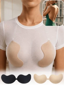 One Mango-Shaped Halter Bra (30 Nipple Covers Included With Purchase), Comfortable And Close-Fitting, Perfect For Wedding Dresses. - Multicolor - View 2