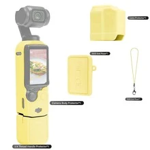 Yoobao 5/7件組適用於 Osmo Pocket 3 相機保護殼，軟矽膠手柄套含螢幕保護貼與麥克風，輕量防刮，適合旅行、Vlog、日常拍攝 - 粉色/黑色/綠色/藍色/黃色/紫色/橘色（僅含相機保護殼配件） - 查看 18