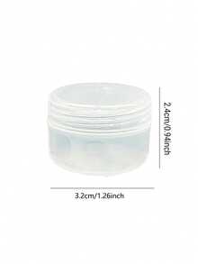 10pcs Solid Color PP Minimalist 10g Travel Dispenser Bottles, Portable Powder & Cream Containers, Empty Plastic Sample Jars, Round Cosmetic Jars For Cream, Lotion, Powder, Travel Storage, Leak-Proof Travel Containers - Clear - View 6