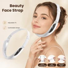 Electric V-Face Lifting Beauty Device 6 Modes 8 Levels Microcurrent Facial Firming Massager Double Chin V-Face Shaping Device 200mAh - White - View 2